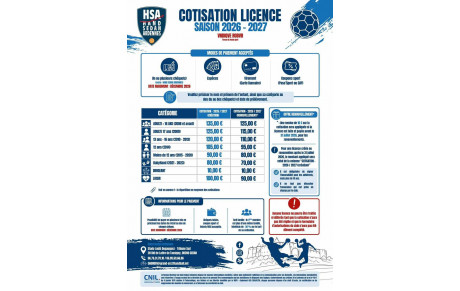 Licences 2026-2027